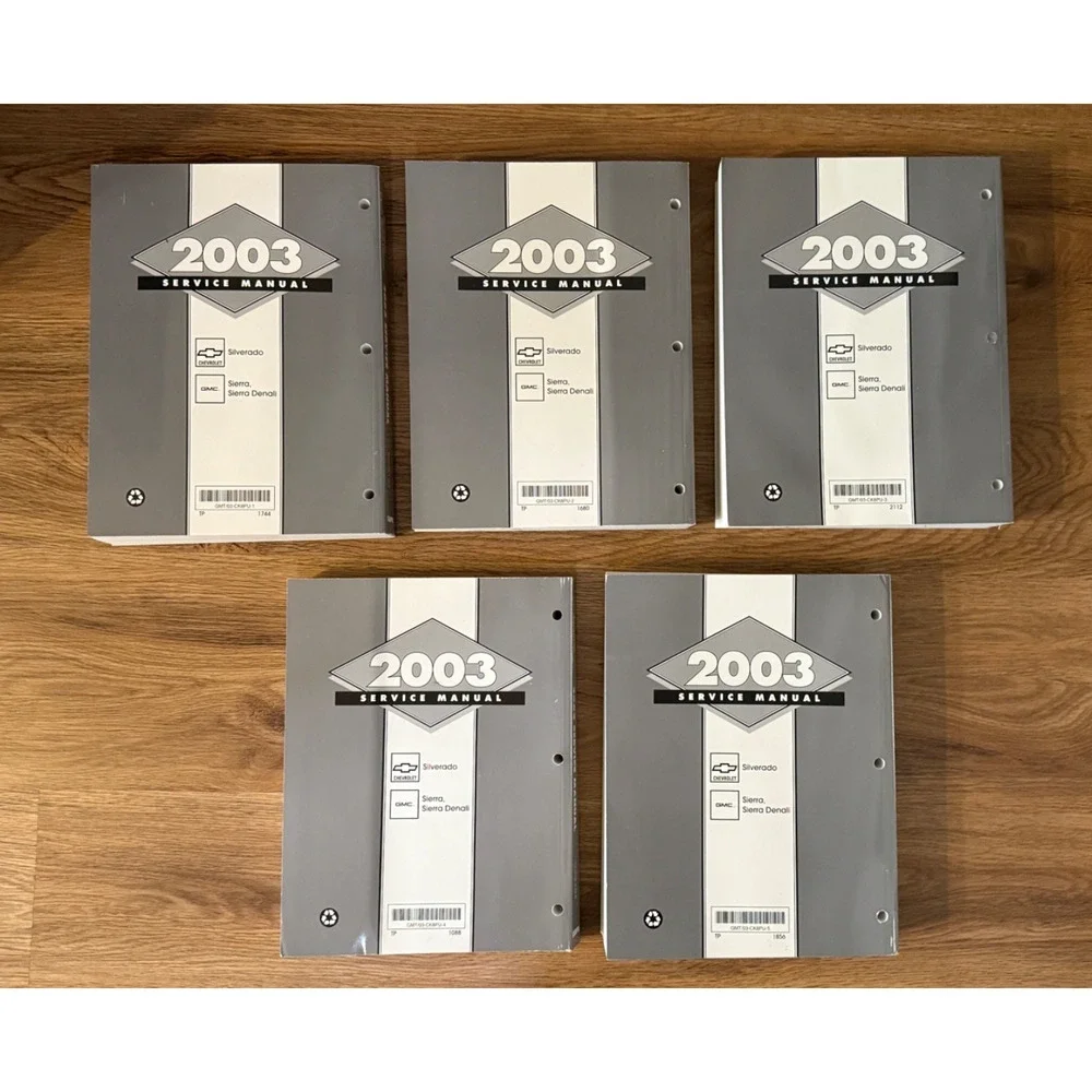 🚗 2003 Chevy Silverado GMC Sierra Denali Factory Service Manual Set 5 Vol